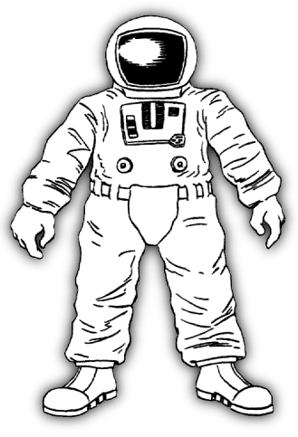 Cosmos in spacesuit